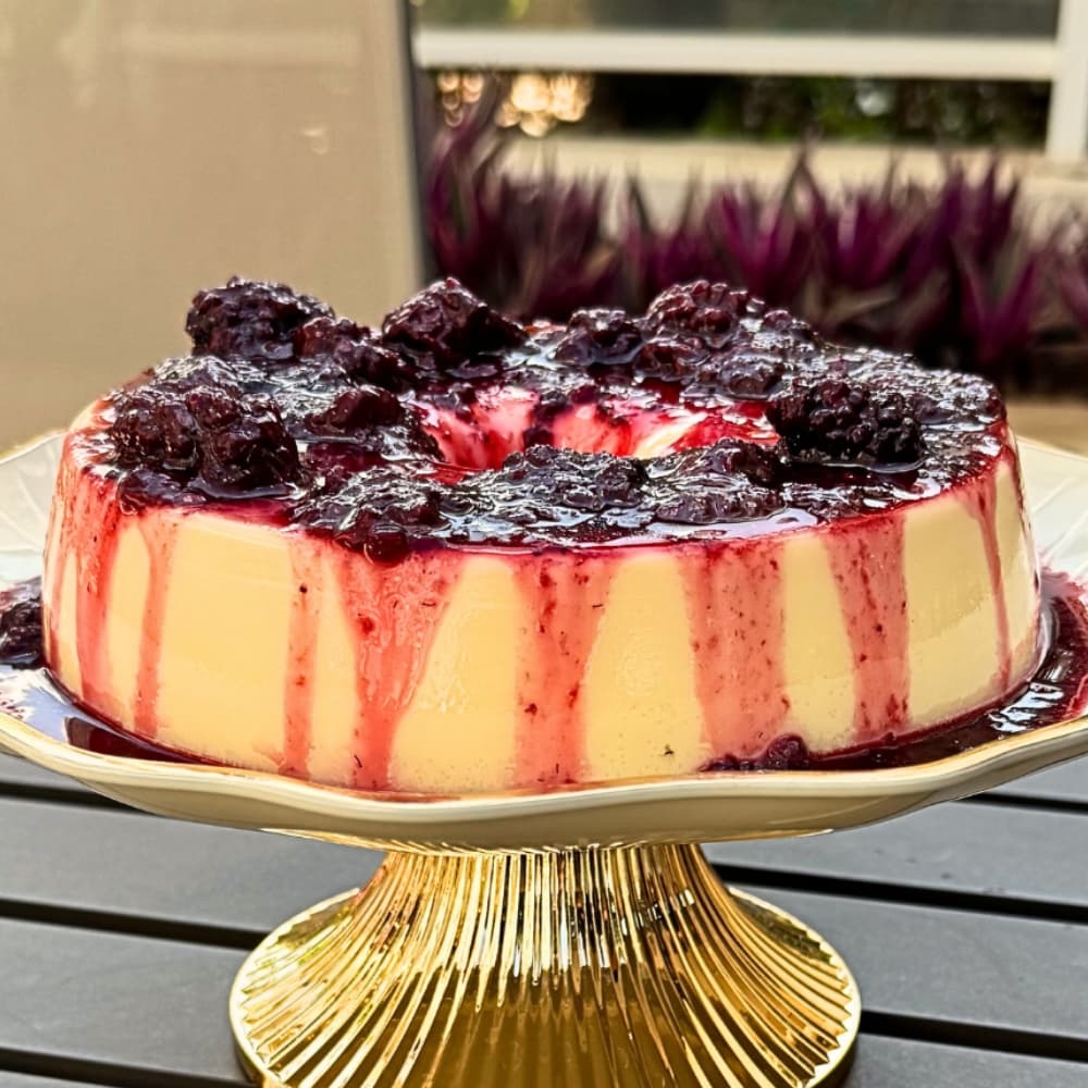 Pudim de Choc Branco Frutas Vermelhas